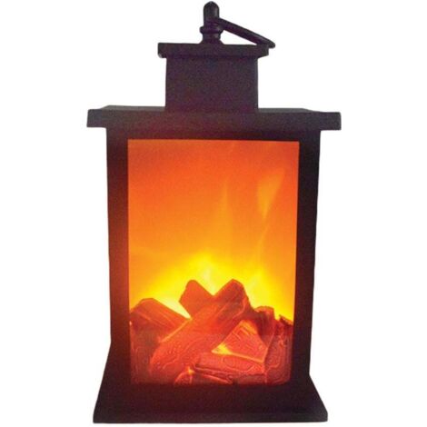 Lanterne de cheminée LED sans flamme 16x14x27cm (1/3)