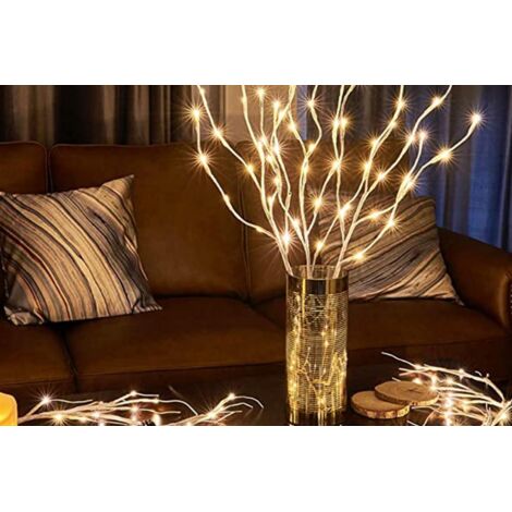 Guirlande lumineuse de 1,8 m avec 48 LED, idéale pour décorer une cheminée intérieure ou extérieure à Noël. (1/5)