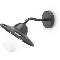 Applique murale classique d'extérieur, douille E27, aluminium noir