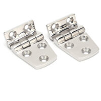 Lot de 2 charnières de porte en acier inoxydable poli, résistantes à la rouille, pour bateau, armoire ou maison.