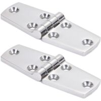 2 charnières de porte en acier inoxydable 38 mm x 102 mm, charnières de montage pour trappe de bateau, quincaillerie robuste, charnières pour armoire de pont de bateau marin