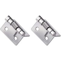 2 charnières à ressort à fermeture automatique, en acier inoxydable (25 × 32 × 1,5 mm)