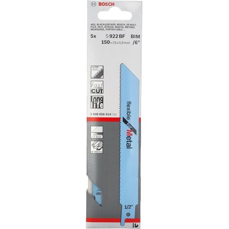 Trimec – Lame de scie sabre 5 pièces bi-métal flexible pour coupe métal – Denture optimisée pour haute vitesse – Dimensions 150 x 19 x 0,9 mm (1/5)