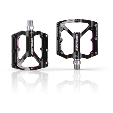 Jeu de 1 paire, accessoires vélo, pédales VTT, pédales SUFUL, pédales aluminium CNC, plaque de protection anti-oxydation 9/16 pouces, pour vélo de route. (noir) (1/5)