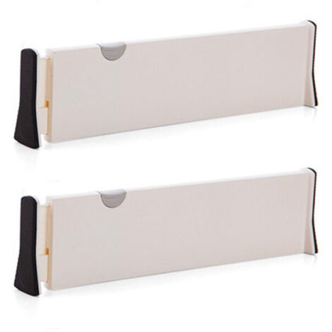 Séparateurs de Tiroir ( Lot de 2),  Organisateurs de Tiroir Réglables, (28.3 - 44cm) Diviseur de Tiroir Cuisine pour Chambre, Salle de Bain, Bureau, Placard--TRIMEC (1/5)