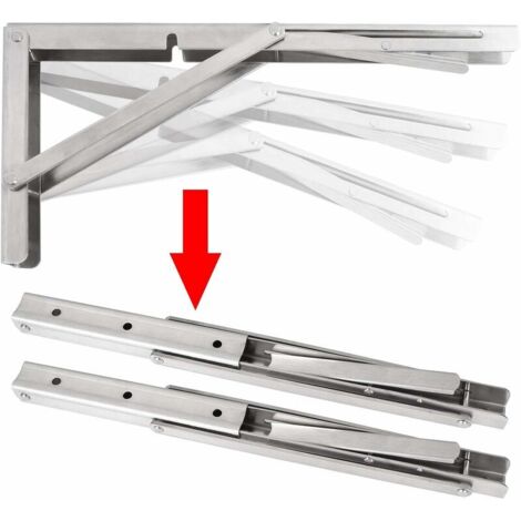Equerre pliable Équerres pour Étagères, Lot de 2 Pcs Support d'étagère ...