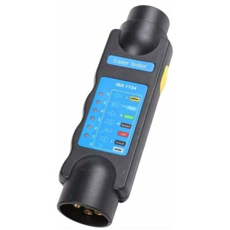 Testeur Remorque 7 Broches，Testeur de Remorque de Voiture 7 Broches, 12V Remorque Testeur 7 Broches de Feux Circuit de Cablage Outils de Diagnostic (Testeur De Remorque 7 Broches) (1/5)