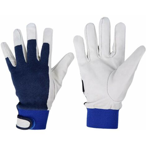 Gants de soudure en cuir de chèvre pour le jardinage, le soudage et le travail du bois - Résistants à la chaleur - Excellente idée cadeau 24 cm (CS-ST59). (1/5)