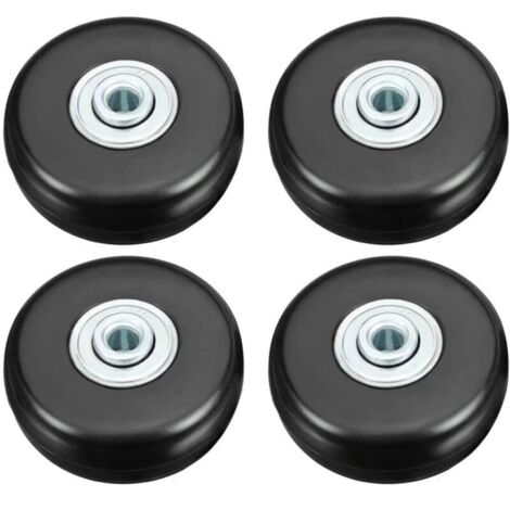 Roulette Valise, Bagage Valise Réparation Roulette Charge Lourd 50mm Muette Caoutchouc Universelle Pivotante Roue Rechange Transport Remplace Roulette 4PCS pour Valise/Bagage/Sac à Dos/Voyage (1/5)