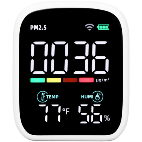 Détecteur de qualité de l'air PM2.5, moniteur de température et d'humidité, pour la maison (1/5)
