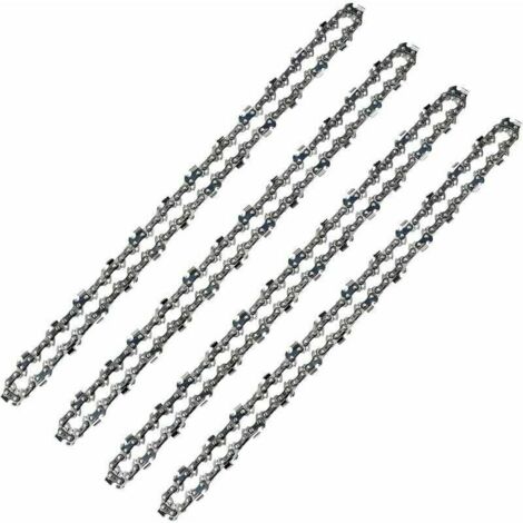 Chaîne de tronçonneuse 52 Maillons, Pas de 3/8 LP, Jauge 050 (1,3mm) Faible Rebond (Low-Kickback), Lot de 4 Chaînes de Tronçonneuse 52 Entraineurs pour Guide-Chaîne de 14 (35 cm),de DEBUNS (1/5)