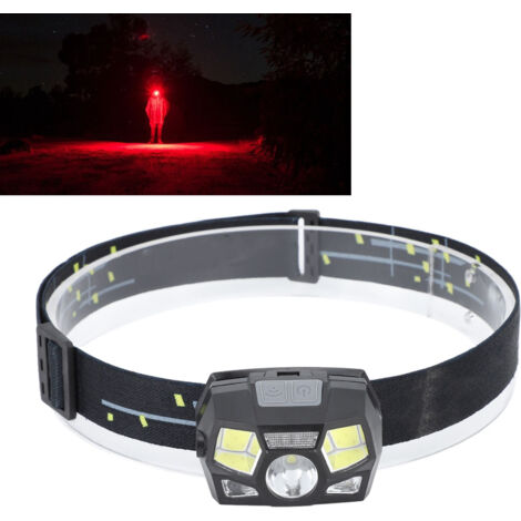Lampe Frontale LED Lampe de Poche Charge USB Lumière Forte Étanche Capteur de Mouvement Lampe Frontale Rechargeable pour Pêche de Nuit Course à Pied,DUBUNS (1/5)