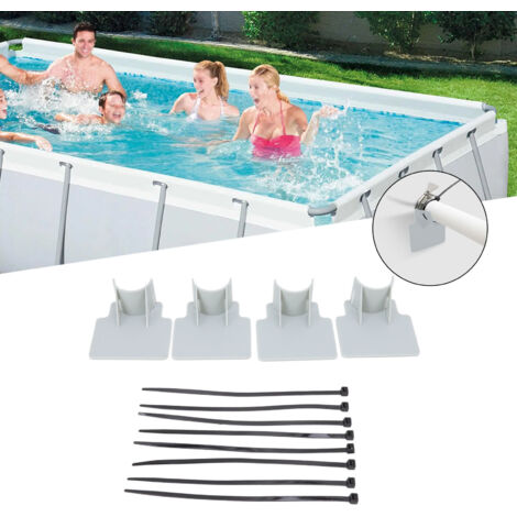 Supports de tuyau de piscine réglables, robustes, en ABS, faciles à installer, gris (1/5)