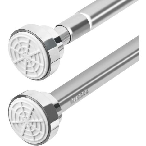 Tringle à Rideau de Douche Extensible 50-85 cm Barre de Rideau de Douche sans Percage Tringle de Rideau de Douche en Acier Inoxydable pour Porte de Balcon de Placard Douche (1/5)
