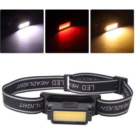 Lampe frontale LED COB pour le camping, la randonnée, lampe frontale rechargeable, légère et étanche avec bandeau confortable,DUBUNS (1/5)