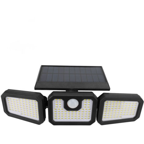 Applique Solaire Extérieure avec Détecteur de Mouvement Télécommande Pliable IP65 Etanche 210LEDs Lumière de Sécurité 3 Modes d'Eclairage pour Cour Garage 1PC,DUBUNS (1/5)