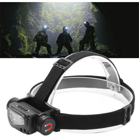Lampe frontale à LED rechargeable par USB, lampe frontale à induction pour camping en plein air, course à pied, cyclisme, pêche,DUBUNS
