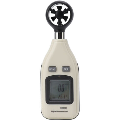 Anémomètre numérique avec écran LCD, jauge de vitesse du vent et de température, outil de mesure portable pour voile, surf, tir, drone,de DEBUNS (1/5)