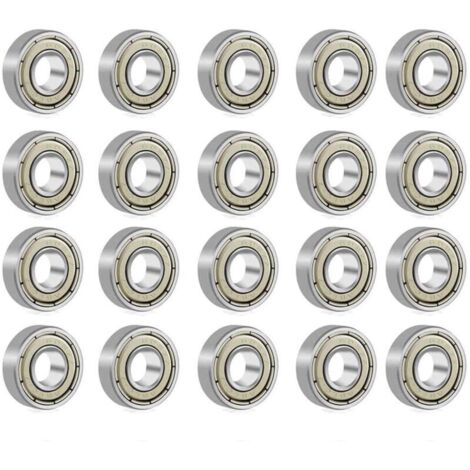 608 ZZ Roulement à Billes Métal Double Blindage Roulement Skate pour Roller, Skateboard, Longboard, Waveboard 8x22x7 mm 20Pcs..DEBUNS (1/4)