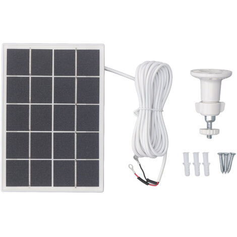 Panneau solaire 3 W 5 V Chargeur de panneau solaire en silicium monocristallin efficace professionnel pour caméra de sécurité extérieure Blanc,DUBUNS (1/5)
