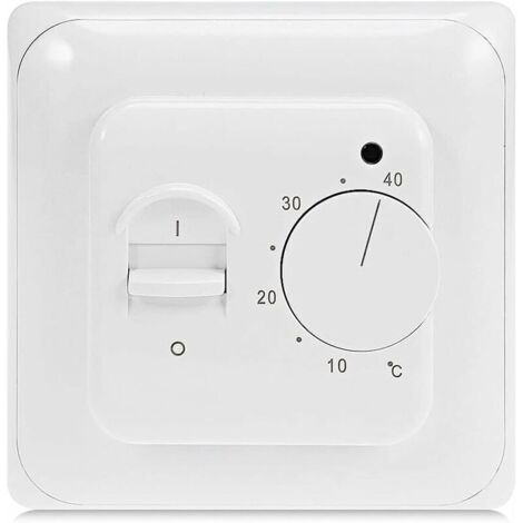 Manuel Thermostat Chauffage au Sol Electrique avec sonde AC 220V 16A, Régulateur de Thermostat Plancher Chauffant Mécanique,de DEBUNS (1/5)