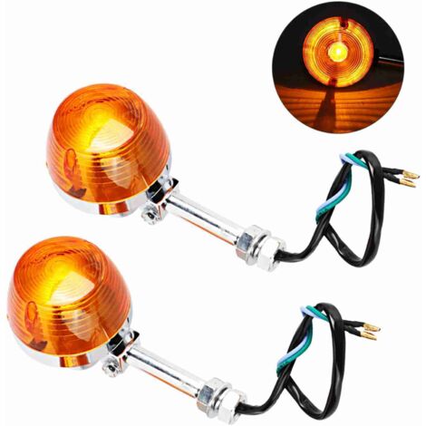 2pcs Clignotants 12V 8mm pour Honda C70 CT70 CT90 XL100 CB350 CM400 CB450 CB750