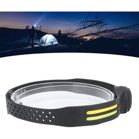 Lampe frontale COB LED 6 modes d'éclairage Rotation à 360 degrés Lampe frontale étanche à détecteur de mouvement pour la course à pied et le cyclisme en extérieur,DUBUNS (1/5)