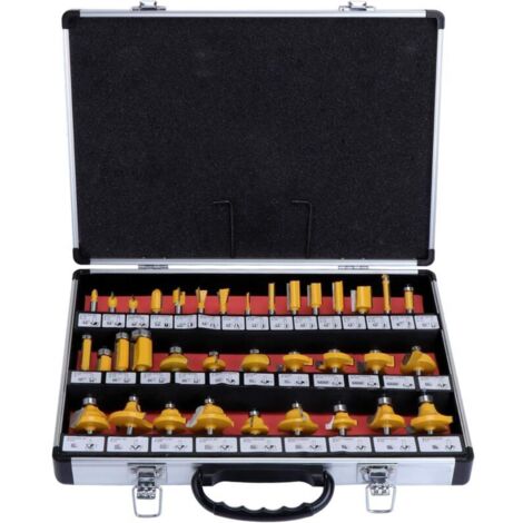 35 PCS 6.35mm 1/4 '' Carbure De Tungstène Shank À Pointe En Bois De Travail Routeur Peu Défini Pour Tondeuse À Routeur Électrique (1/5)