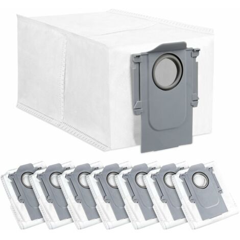 Lot de 8 sacs à poussière pour robot Roborock Q Revo, grande capacité de 2,7 l, pièces de rechange uniques,Filtre Brosse Chiffon de Rechangen Ensemble d'accessoires,Pièces de rechange pour Robobock,Ki (1/5)