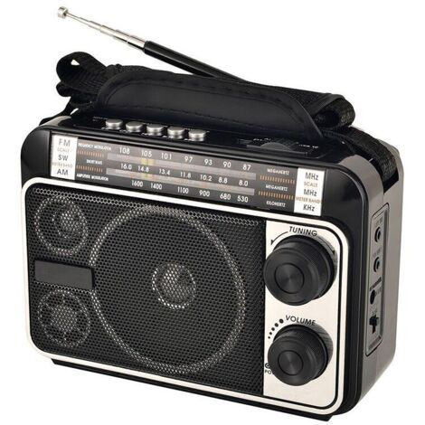 AM/FM/SW1/SW2 Radio à transistor Radio AC ou fonctionnant sur batterie avec la meilleure réception Grand haut-parleur (1/5)