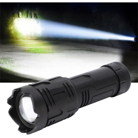 Lampe de poche super lumineuse avec écran LCD numérique, rechargeable par USB, lampe de poche LED haute puissance, étanche IPX4, pour le camping et la maison,DUBUNS (1/5)