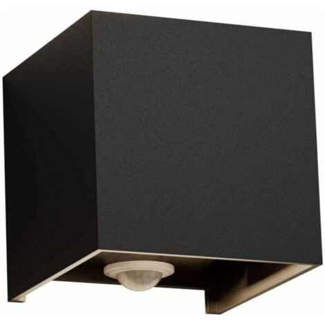 LaBlanc - 12W Applique Murale Extérieur - avec Détecteur de Mouvement,IP65 Éclairage Mural extérieur/intérieur avec Angle de Faisceau Réglable, Applique Murale Up Down,6000K blanc froid, Noir (1/5)
