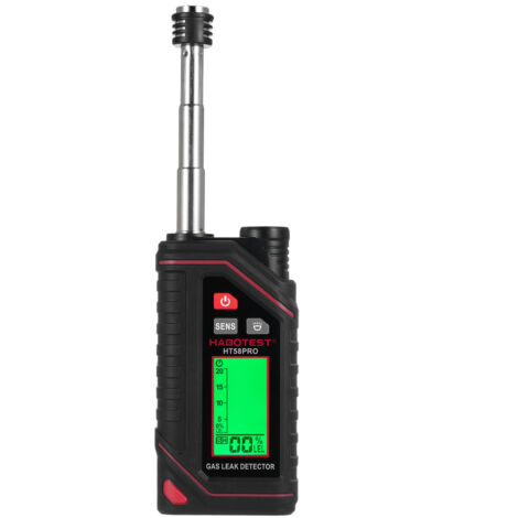 Détecteur rechargeable de gaz naturel HT58PRO, détecteur de fuite avec sonde extensible de 11,5 pouces, détecteur de fuite propane %LEL, lampe torche intégrée, pour méthane, butane, gaz combustibles, (1/5)