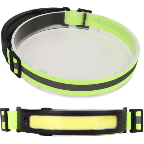 Lampe frontale à induction COB, projecteur 1200 mAh, rouge et blanc pour la course à pied en plein air, l'équitation, rechargeable par USB,DUBUNS (1/5)