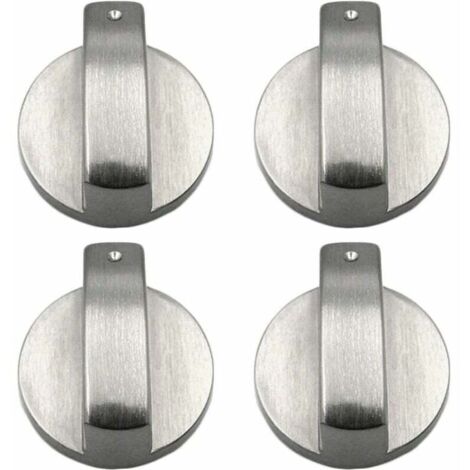 Ulisem – Lot de 4 boutons de cuisinière à gaz en alliage de zinc – Dimensions 6mm – Résistance à la friction – Design moderne pour cuisine