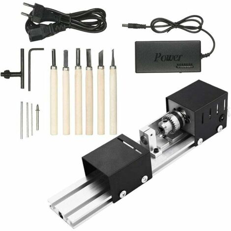 Ulisem Bricolage Tour De Polissage Forage Rotatif Outil, 100W Mini Perles Machine Miniature Bouddha Tour Perle Lathe Perles du Bois (1/5)