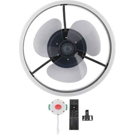 Ventilateur de plafond LED moderne dimmable avec lumière,télécommande,silencieux,6 vitesses,minuterie et 3 températures de couleur pour chambre, noir (1/5)