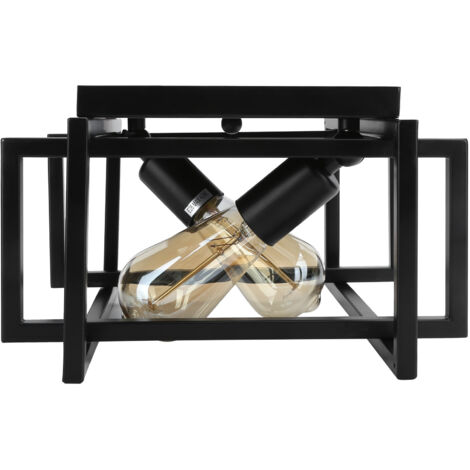 Plafonnier E26 style industriel américain en fer forgé pour couloir et balcon, AC85-240V (1/5)