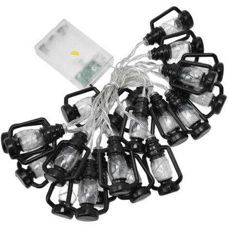 Guirlande lumineuse 20 LED 9,8 ft style rétro lampe kérosène pour Halloween jardin maison fête Blanc chaud (1/5)