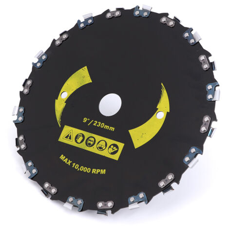 Lame de scie circulaire en acier à haute teneur en carbone (Pièce de rechange) pour débroussailleuse (9 pouces, 20 dents) (1/5)