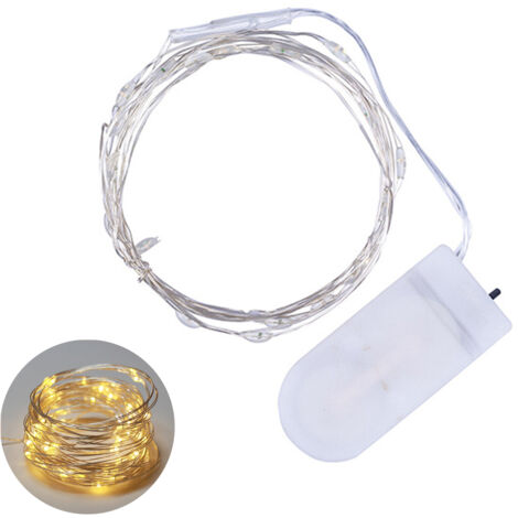 Guirlande lumineuse 1 m 10 LED flexible et pliable IP65 étanche pour Noël fête décoration DIY maison cadeau (1/3)