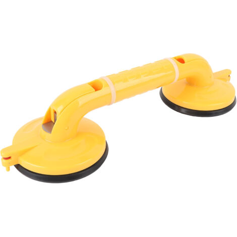 Barre d'appui pour baignoire – Poignée de douche antidérapante à forte ventouse, avec cercles lumineux, idéale pour personnes âgées – Jaune, 39 cm (1/5)
