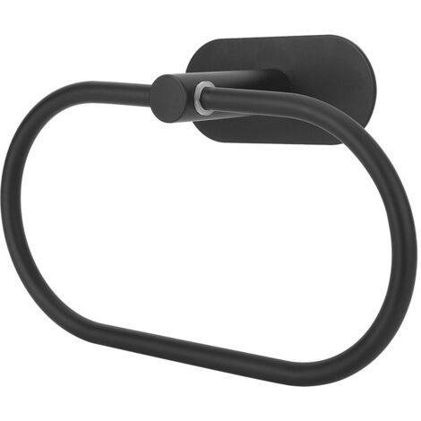 Porte-serviettes mural pour salle de bain – Étagère de rangement en acier inoxydable 304 – Finition noire (1/5)