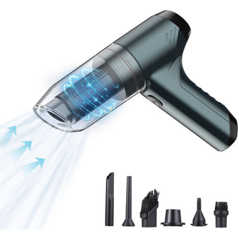 Aspirateur à main sans fil 19000Pa aspiration puissante 3 en 1 souffleur pompe à air 120W haute puissance eau et poussière portable rechargeable (1/5)