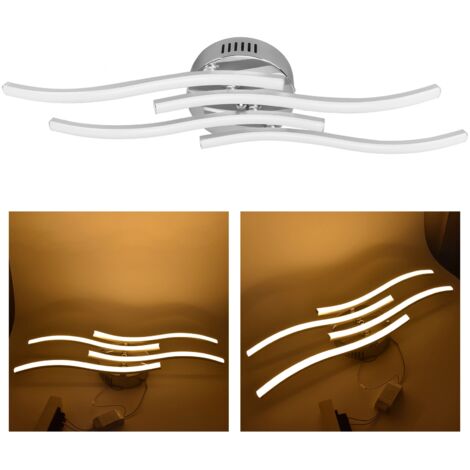 Plafonnier LED 25W 140 LED design ondulé pour salon, chambre et cuisine, lumière chaude AC85-265V (1/5)