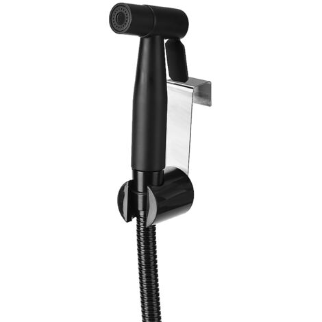 Kit douchette bidet en acier inoxydable noir – Pour WC et salle de bain – Idéal pour le nettoyage des couches en tissu – Shattaf (1/5)