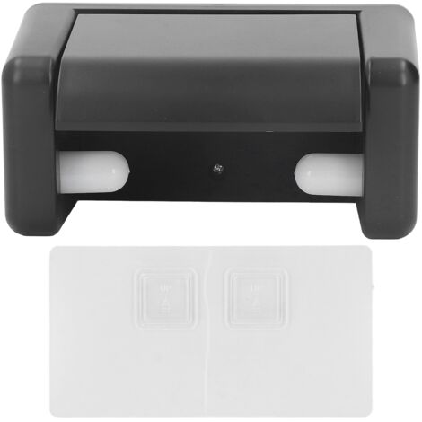 Porte-papier toilette mural en plastique noir, autocollant et sans perçage, pour salle de bain et cuisine (1/5)