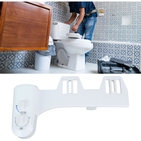 Accessoire bidet pour WC – Double buse autonettoyante, pression d'eau réglable – Eau froide – Hygiène intime (9/16)