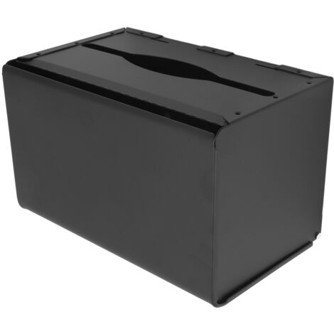 Porte-papier toilette avec étagère – En aluminium spatial étanche – Support mural pour rouleaux – Idéal pour salle de bain et cuisine (Noir) (1/4)