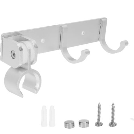 Support mural réglable pour pommeau de douche avec crochet, accessoire de rangement pour salle de bain (1/5)